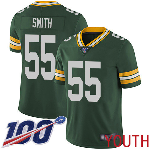 Green Bay Packers Limited Green Youth #55 Smith Za Darius Home Jersey Nike NFL 100th Season Vapor Untouchable->youth nfl jersey->Youth Jersey